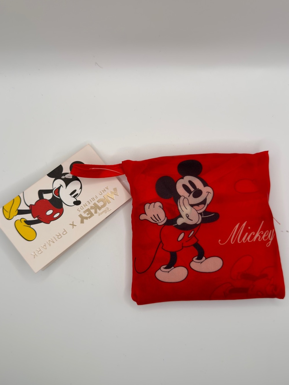 Primark X Disney Mickey Mouse Red Foldable Tote Bag